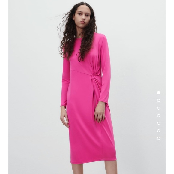 Zara Dresses Zara Midi Dress With Front Tie Poshmark